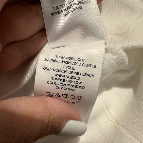 NEW Polo Bear Ralph Lauren White Sweatshirt Size 4 - Picture 4 of 8